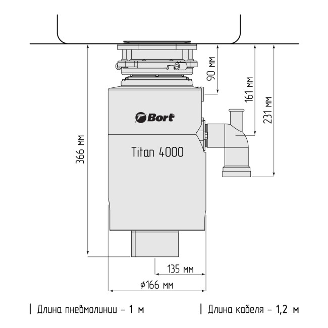 Измельчитель пищевых отходов Bort Titan 4000 - фото8