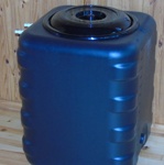 Бак для душа Альтернатива 150 л с металлическим шаровым краном - фото