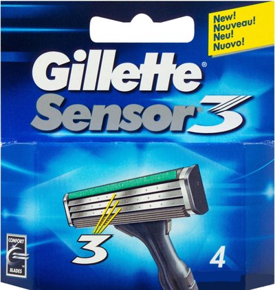 Сменные кассеты для бритья Gillette Sensor3 4 шт.