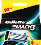 Сменные кассеты для бритья Gillette Mach3 4 шт. - фото