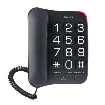 Проводной телефон Texet TX-201 черный
