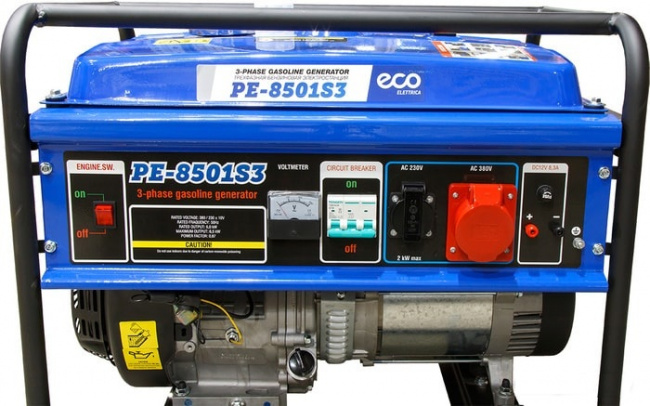 Бензиновый генератор ECO PE-8501S3 - фото3