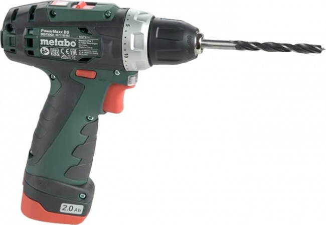 Дрель-шуруповерт Metabo PowerMaxx BS Basic 600080500 (с 2-мя АКБ 2 Ah) - фото2