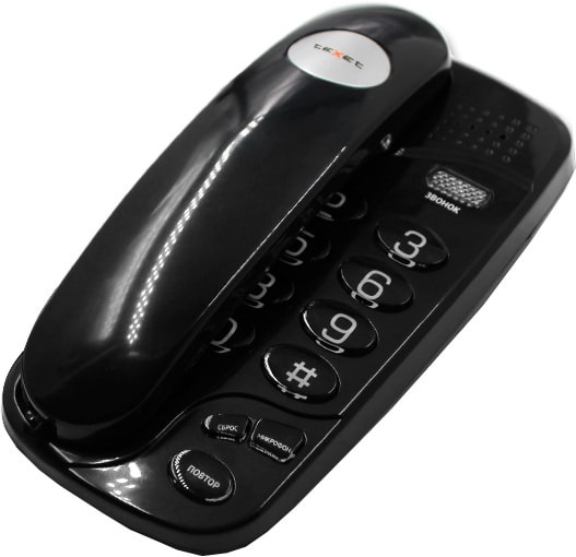 Проводной телефон TeXet TX-238 (черный) - фото3