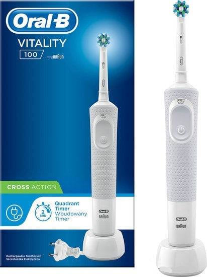 Электрическая зубнaя щеткa Braun Oral-B Vitality 100 Cross Action White (D100.413.1)