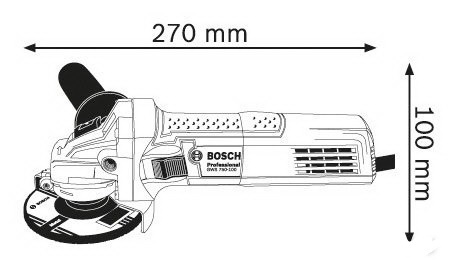 Угловая шлифмашина Bosch GWS 750-125 Professional 060139400B - фото3