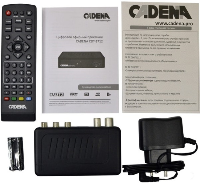 Приемник цифрового ТВ Cadena CDT-1712 - фото5