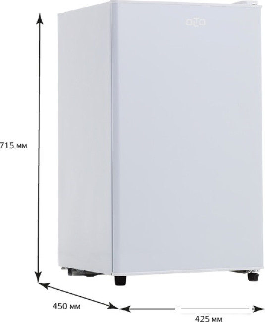Однокамерный холодильник Olto RF-090 (серебристый) - фото7