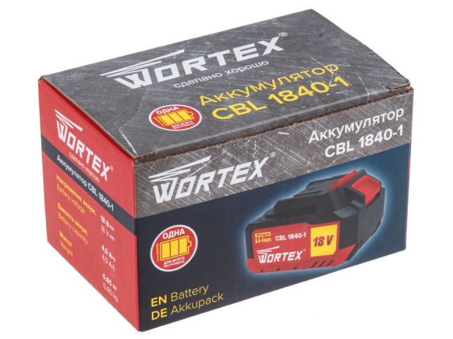 Аккумулятор Wortex CBL 1840-1 0329187 (18В/4 Ah) - фото4