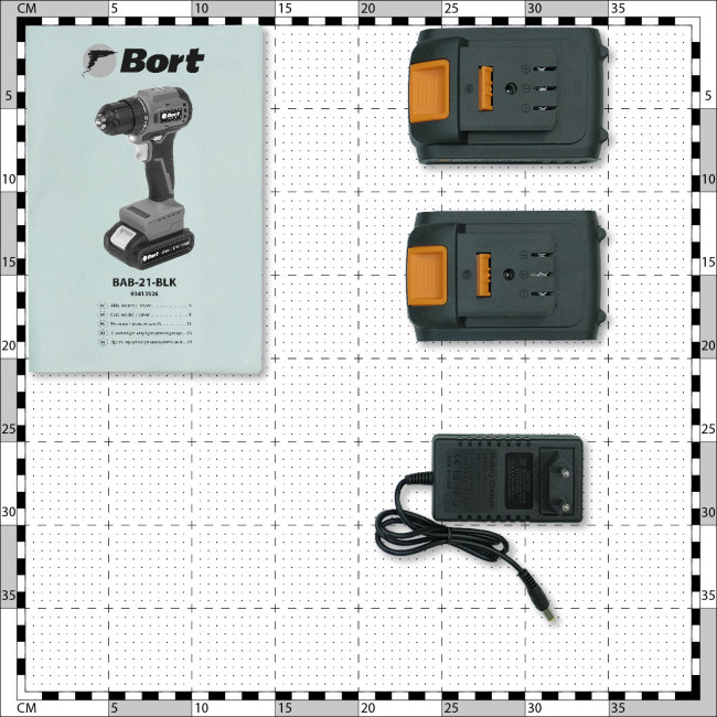 Дрель-шуруповерт Bort BAB-21-BLK 93413526 (с 2-мя АКБ, кейс) - фото10