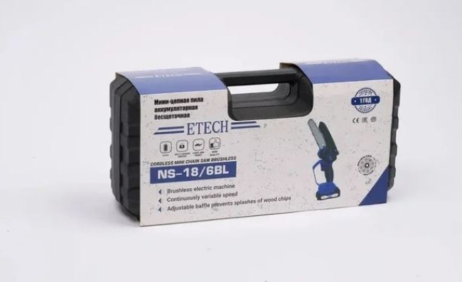 Аккумуляторная пила ETECH NS-18/6BL 25167 (с 2-мя АКБ, кейс) - фото6