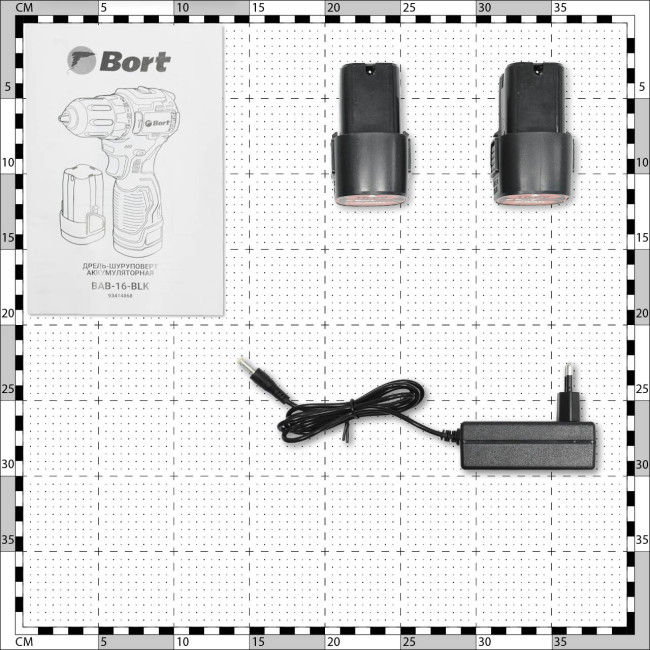 Дрель-шуруповерт Bort BAB-16-BLK 93414868 (с 2-мя АКБ, кейс) - фото5