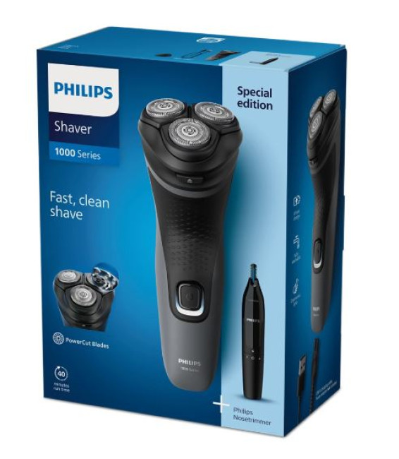Электробритва Philips S1142/02 + триммер для носа - фото3