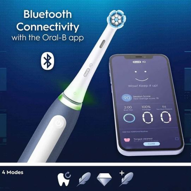 Электрическая зубная щетка Oral-B iO 4 My Way Ocean Blue + extra Brush IOG4K.2N6.1DK - фото5
