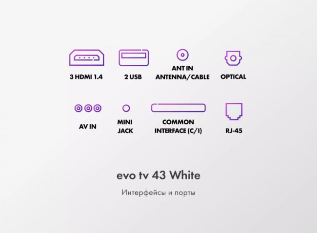 Телевизор EVO TV 43 WHITE - фото8