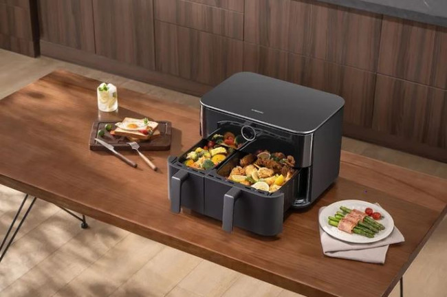Аэрогриль (аэрофритюрница) Xiaomi Dual Zone Air Fryer 10L MAF-D1001 (евровилка) - фото3