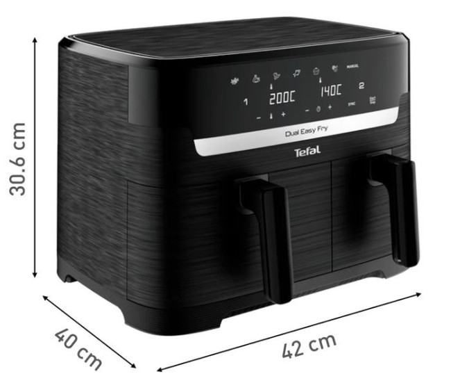 Аэрогриль (аэрофритюрница) Tefal Dual Fryer EY901810 - фото4