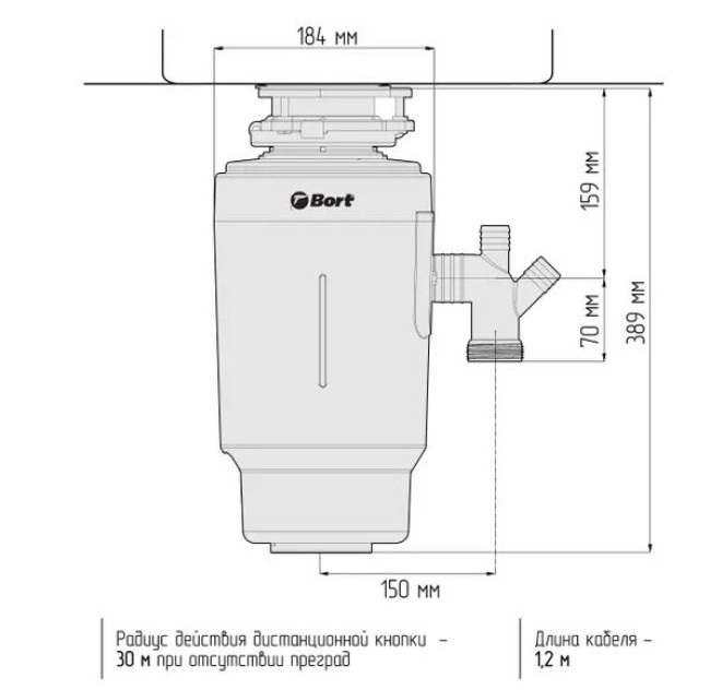 Измельчитель пищевых отходов Bort Titan 6000 - фото6