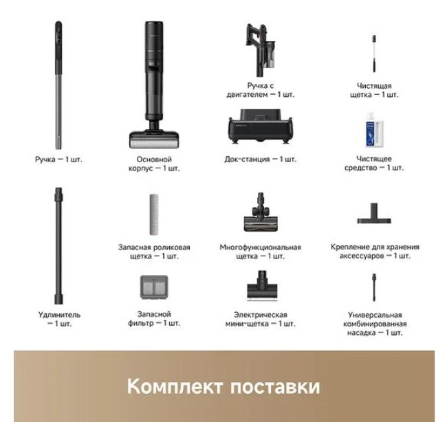Пылесос Dreame H12 Dual FlexReach Wet and Dry Vacuum HHV31A (евровилка, черный) - фото7