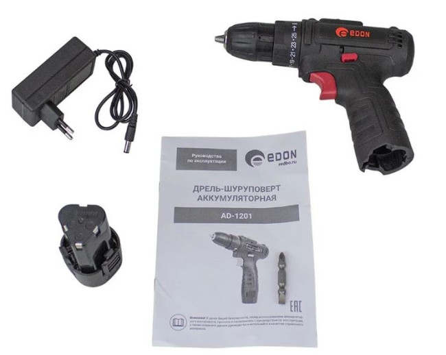 Дрель-шуруповерт Edon AD-1201 (с 1-им АКБ) - фото6