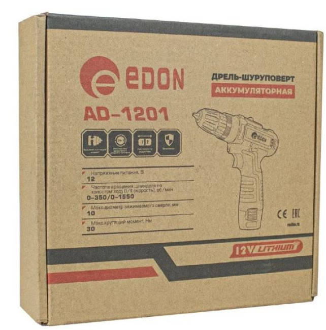 Дрель-шуруповерт Edon AD-1201 (с 1-им АКБ) - фото2