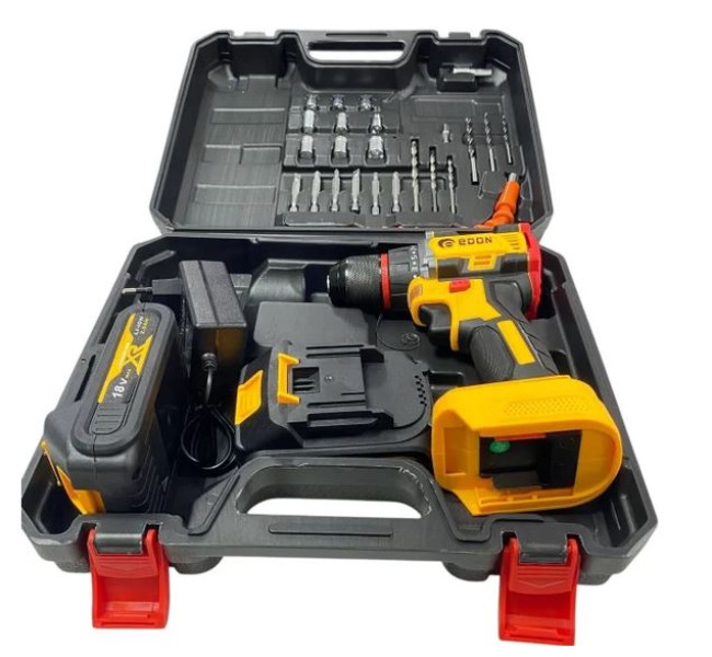Дрель-шуруповерт Edon Pro AD-18BL (с 2-мя АКБ, кейс) - фото4