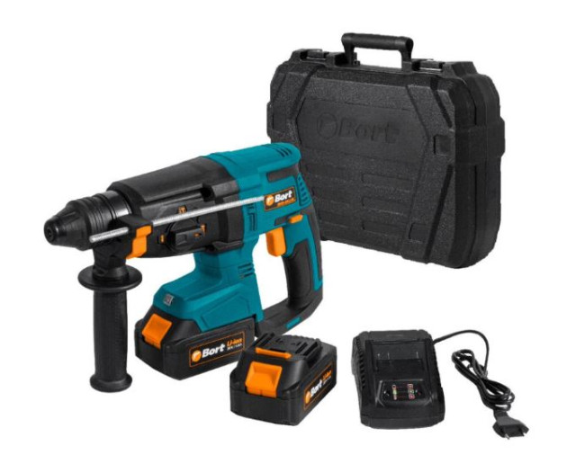 Перфоратор Bort BHD-20LI-BL (с 2-мя АКБ, кейс) - фото4