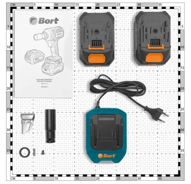 Гайковерт Bort BSR-21U 93418477 (с 2-мя АКБ, кейс) - фото6