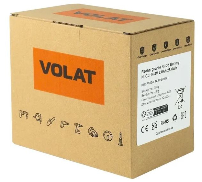 Аккумулятор VOLAT VT-BOS-VPE-2-14.4V2.0AH (14.4В/2 Ah) - фото4