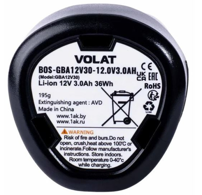 Аккумулятор VOLAT BOS-GBA12V30 (12В/3 Ah) - фото3
