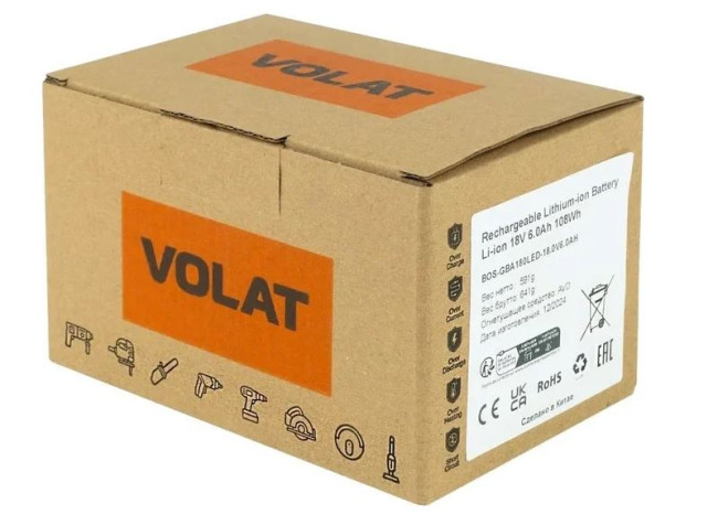 Аккумулятор VOLAT VT-BOS-GBA180-18.0V6.0AH (18В/6 Ah) - фото4