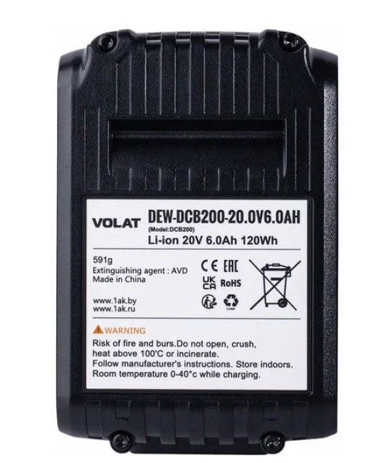 Аккумулятор VOLAT DEW-DCB200 (20В/6 Ah) - фото2