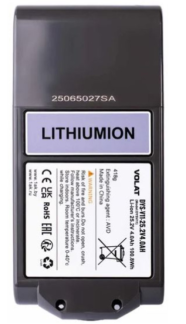 Аккумулятор VOLAT для пылесоса Dyson DYS-V11 (25.2В/4 Ah)