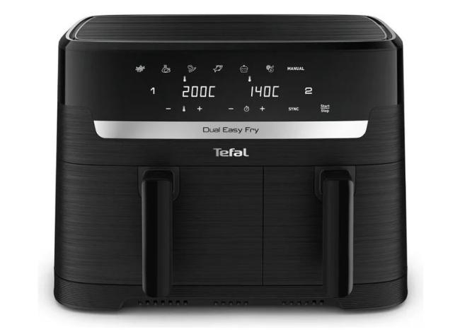 Аэрогриль (аэрофритюрница) Tefal Dual Easy Fry Essential XXL Air Fryer EY901N (черный)