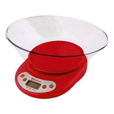 Весы кухонные Sakura SA-6054 (красный) электронные