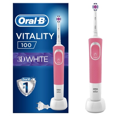 Электрическая зубная щетка Braun Oral-B Vitality 100 3D White D100.413.1 (Розовый)