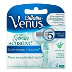 Сменные кассеты Gillette Venus Embrace Sensitive (4 шт) - фото