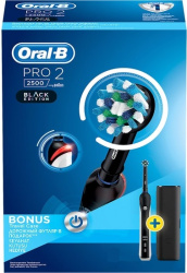 Электрическая зубнaя щеткa Braun Oral-B PRO 2 2500 Black (D501.513.2X) Design Edition - фото2