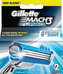 Сменные кассеты для бритья Gillette Mach3 Turbo (2 шт) - фото