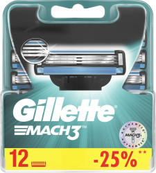 Сменные кассеты для бритья Gillette Mach3 12 шт - фото