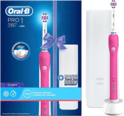 Электрическая зубная щетка Oral-B Pro 1 750 3D White D16.513.1UX (розовый) - фото