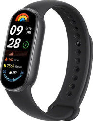 Фитнес-браслет Xiaomi Smart Band 9 (черный, с черным силиконовым ремешком, международная версия) - фото