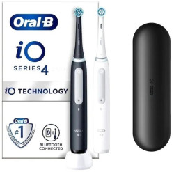 Комплект зубных щеток Oral-B iO Series 4 Duo (черный/белый) - фото