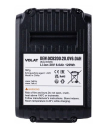 Аккумулятор VOLAT DEW-DCB200 (20В/6 Ah) - фото2