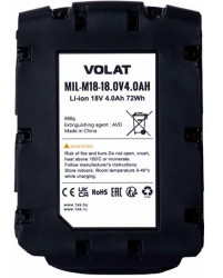 Аккумулятор VOLAT MIL-M18 (18В/4 Ah) - фото2