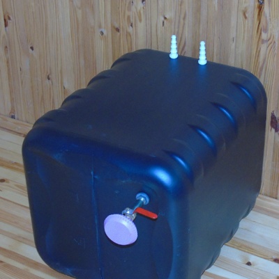 Бак для душа Альтернатива 150 л с пластиковым шаровым краном - фото4