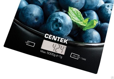 Весы кухонные CENTEK CT-2462 Голубика - фото3